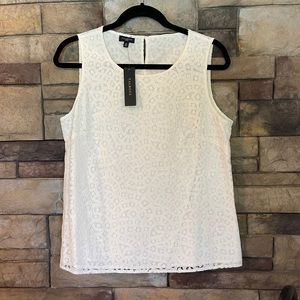 Talbots cutout lined sleeveless shell NWT